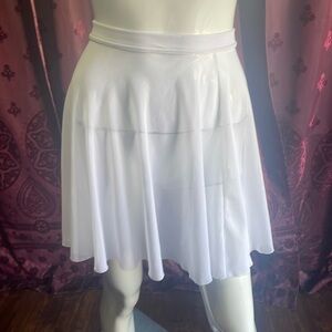 3/$20 Balera White Sheer Skater Dance Skirt Size MC